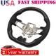 Carbon Fiber Black Leather Steering Wheel Withred For 2015-2017 Ford Mustang