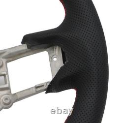 Carbon Fiber Black Leather Steering Wheel WithRED For 2015-2017 Ford Mustang