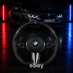 Carbon Fiber Flat Bottom Steering Wheel Perforated Leather for ALL BMW F SERIES