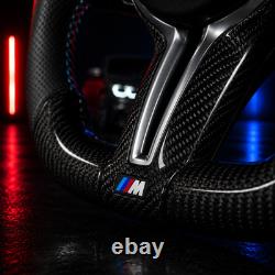 Carbon Fiber Flat Bottom Steering Wheel Perforated Leather for ALL BMW F SERIES