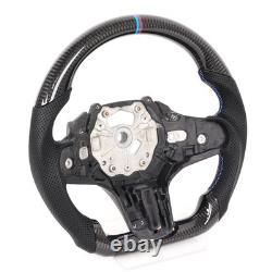 Carbon Fiber Flat Steering Wheel WithHeated For BMW G20 G22 G80 G28 M3 F40 F44 F87