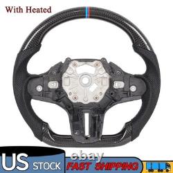 Carbon Fiber Flat Steering Wheel WithHeated For BMW G20 G22 G80 G28 M3 F40 F44 F87