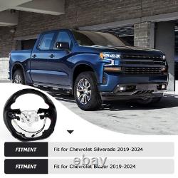 Carbon Fiber LED Steering Wheel For Chevrolet Silverado Blazer 2019+ withHeated