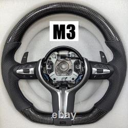 Carbon Fiber Leather Steering Wheel Fit For BMW F20 F22 F23 F30 F31 F32 2012-19
