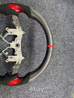 Carbon Fiber Leather Steering Wheel Fit Toyota Tundra Land Cruiser Sequoia HiAce