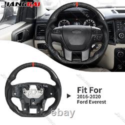 Carbon Fiber Leather Steering Wheel For Ford Ranger Raptor PX2 PX3 2016-2022