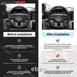 Carbon Fiber Leather Steering Wheel For Ford Ranger Raptor PX2 PX3 2016-2022