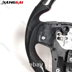 Carbon Fiber Leather Steering Wheel For Ford Ranger Raptor PX2 PX3 2016-2022