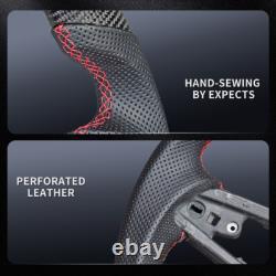 Carbon Fiber Perforated Leather Steering Wheel Fit Corvette C8 ZR1 withHeated 20+