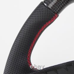 Carbon Fiber Perforated Leather Steering Wheel Fit Corvette C8 ZR1 withHeated 20+