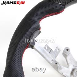 Carbon Fiber Sport Flat LED Steering Wheel Fit Chevrolet Corvette C6 2006-2011