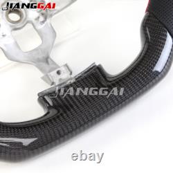 Carbon Fiber Sport Flat LED Steering Wheel Fit Chevrolet Corvette C6 2006-2011