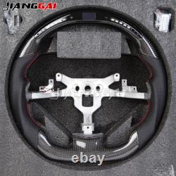 Carbon Fiber Sport Flat LED Steering Wheel Fit Chevrolet Corvette C6 2006-2011