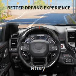 Carbon Fiber Sport Steering Wheel for Dodge Ram 1500 2019-2024 with Heated