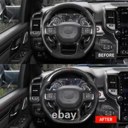 Carbon Fiber Sport Steering Wheel for Dodge Ram 1500 2019-2024 with Heated