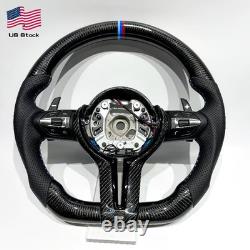 Carbon Fiber Steering Wheel For BMW M3 M Sport Perforated Leather Grip
