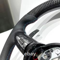 Carbon Fiber Steering Wheel For BMW M3 M Sport Perforated Leather Grip