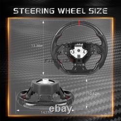 Carbon Fiber Steering Wheel For Chevrolet Camaro 16-24 Perforated Leather Grips