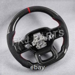 Carbon Fiber Steering Wheel For Ford F-150 Raptor 2015-19 With CF Trim