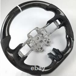 Carbon Fiber Steering Wheel For Ford Mustang GT White Stripe Upgrade 2015-2022