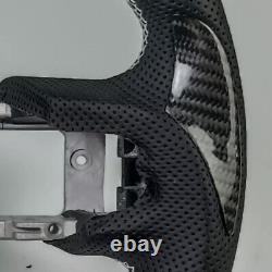 Carbon Fiber Steering Wheel For Ford Mustang GT White Stripe Upgrade 2015-2022