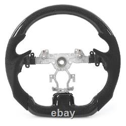 Carbon Fiber Steering Wheel Perforated Leather Balck Stitching For G37