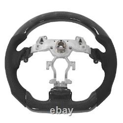 Carbon Fiber Steering Wheel Perforated Leather Balck Stitching For G37