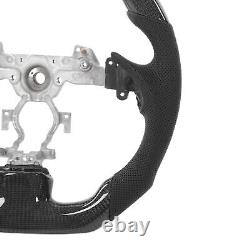 Carbon Fiber Steering Wheel Perforated Leather Balck Stitching For G37