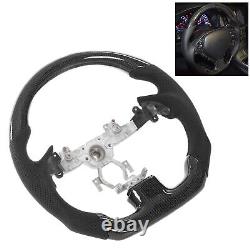 Carbon Fiber Steering Wheel Perforated Leather Balck Stitching For G37