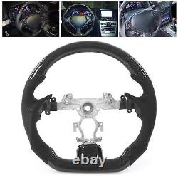 Carbon Fiber Steering Wheel Perforated Leather Balck Stitching For G37