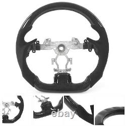 Carbon Fiber Steering Wheel Perforated Leather Balck Stitching For G37