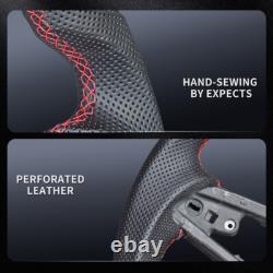 Carbon Fiber Steering Wheel Perforated Leather For Honda 11th Civic FL 2022-2025