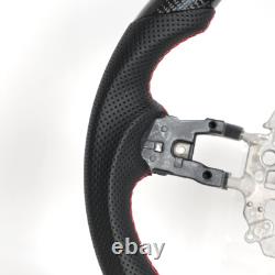 Carbon Fiber Steering Wheel Perforated Leather For Honda 11th Civic FL 2022-2025
