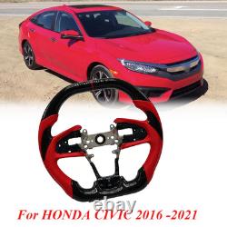 Carbon Fiber Steering Wheel TYPE-R FK8 Fit For HONDA CIVIC 2016 -2021