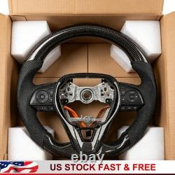 Carbon Fiber Steering Wheel With Button for Toyota Camry Rav4 Corolla 2018