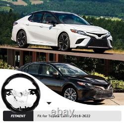 Carbon Fiber Steering Wheel With LED For Toyota Camry 2018-2022