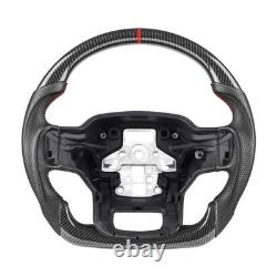 Carbon Fiber Style Steering Wheel For Ford F150 2021-24 No Heated Leather Grips