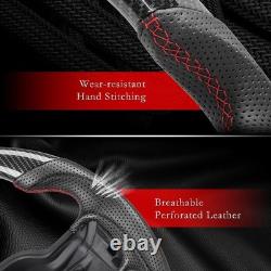 Carbon Fiber Style Steering Wheel For Ford F150 2021-24 No Heated Leather Grips