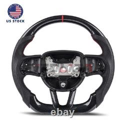 Carbon Look Steering Wheel For Dodge Challenger Charger 2015-2026 SRT Hellcat