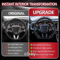 Carbon Look Steering Wheel For Dodge Challenger Charger 2015-2026 SRT Hellcat