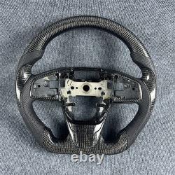 Carbon fiber black steering wheel for 2016 2017 2018 2019 2020 2021 honda civic