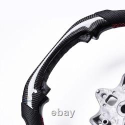 Carbon fiber flat bottom steering wheel for Chevy Silverado 2019-2024 Automatic