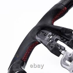 Carbon fiber flat bottom steering wheel for Chevy Silverado 2019-2024 Automatic