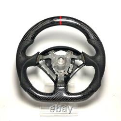 Carbon flat bottom leather steering wheel Honda S2000 S2K Acura RSX Insight Red