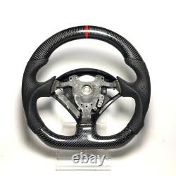 Carbon flat bottom leather steering wheel Honda S2000 S2K Acura RSX Insight Red