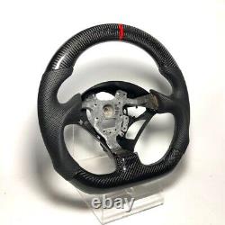 Carbon flat bottom leather steering wheel Honda S2000 S2K Acura RSX Insight Red