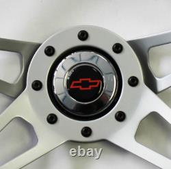 Chevelle Camaro Nova Grant Black 4 Spoke Steering Wheel 13 1/2 Red/Black Bowtie