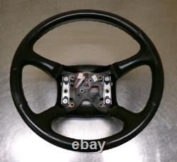 Chevrolet GMC Tahoe Suburban Yukon Steering Wheel 98-02 Black Leather OEM