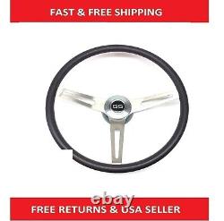 Cushion Grip Steering Wheel 3-Spoke 15 SS Special -Black With SS Cap Set