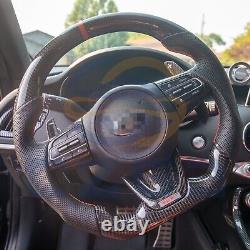 Customize Gloss Carbon Fiber Leather Steering Wheel For Kia Stinger 2018+ Heat